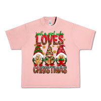 Salmon Just a girl who loves Christmas Urban Heavy Tee - NancyCooperArtShop