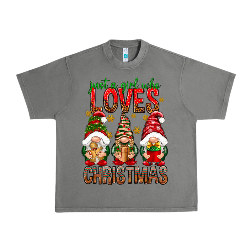 Just A Girl Who Loves Christmas Urban Heavy Tee by NancyCooperArtShop | Teevron