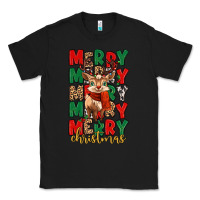 Black merry christmas reindeer Classic Tee - MaliasSmallBusiness