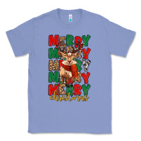 Colony Blue merry christmas reindeer Classic Tee - MaliasSmallBusiness