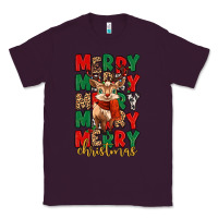 Plum merry christmas reindeer Classic Tee - MaliasSmallBusiness