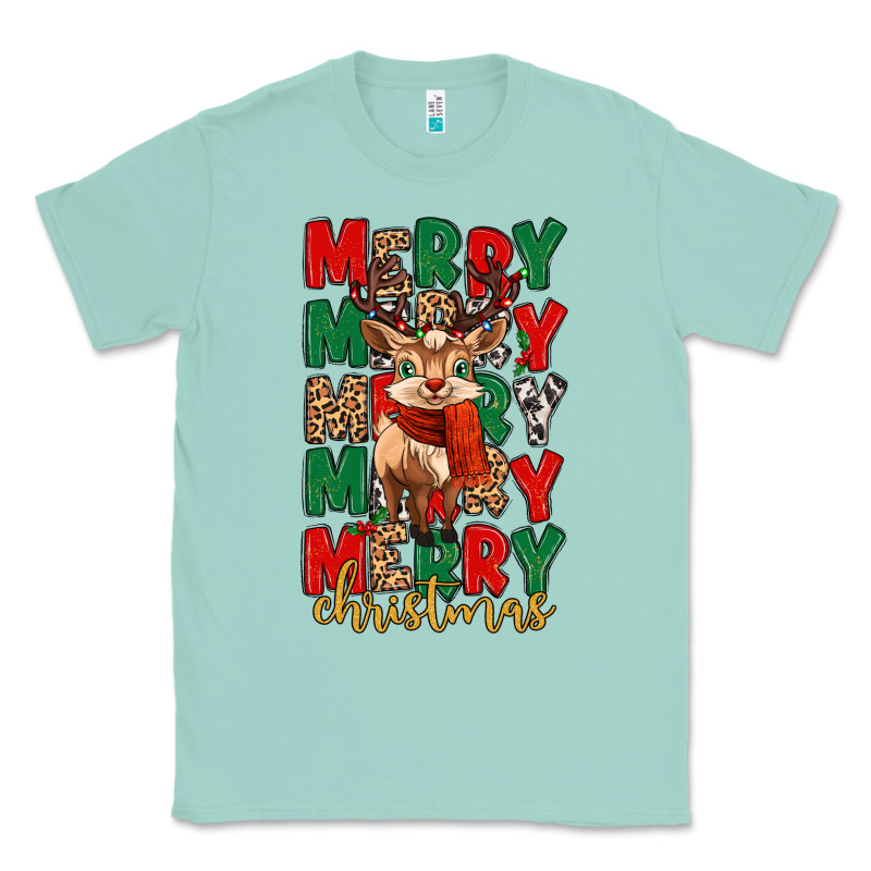 Merry Christmas Reindeer Classic Tee by MaliasSmallBusiness | Teevron