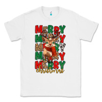 White merry christmas reindeer Classic Tee - MaliasSmallBusiness