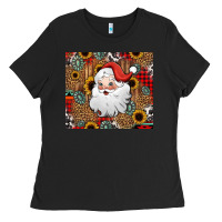 Black western santa claus Ladies Tee - Jasminsmagicworld