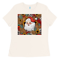 Bone western santa claus Ladies Tee - Jasminsmagicworld