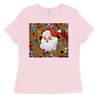 Bubblegum Pink western santa claus Ladies Tee - Jasminsmagicworld