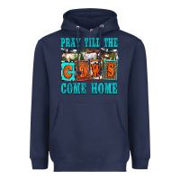 Navy pray till the cows come home olivia Heavyweight Hoodie - OliviaCreatesArt