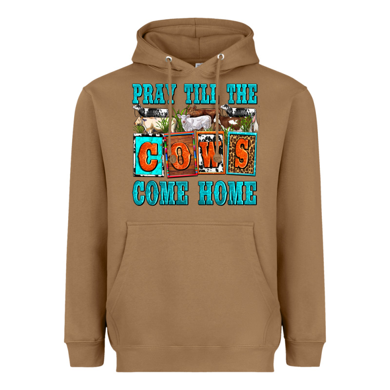 Pray Till The Cows Come Home Olivia Heavyweight Hoodie by OliviaCreatesArt | Teevron