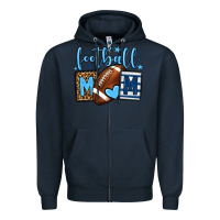 Navy Football mom blue team color Zipper Hoodie - HowdyJamesFarm