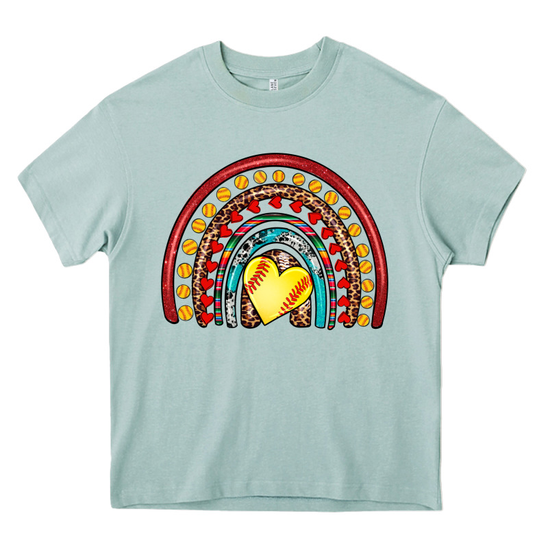 Softball Rainbow Heavy Core Tee by Artiststas | Teevron