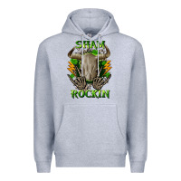 Heather Grey Sham rockin St. Patrick's Day Premium Hoodie - CowGirlArtShop