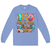Colony Blue 100 days of doing teacher stuff Long Sleeve Tee - Artiststas