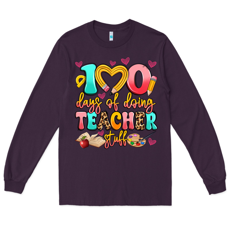 100 Days Of Doing Teacher Stuff Long Sleeve Tee by Artiststas | Teevron