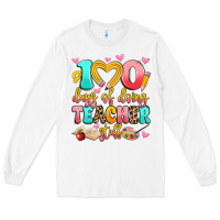 White 100 days of doing teacher stuff Long Sleeve Tee - Artiststas