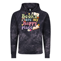 Cloud Black books are my happy place Vintage Hoodie - MaliasSmallBusiness