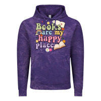 Cloud Purple books are my happy place Vintage Hoodie - MaliasSmallBusiness