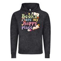 Vintage Black books are my happy place Vintage Hoodie - MaliasSmallBusiness