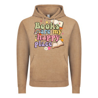Vintage Coffee books are my happy place Vintage Hoodie - MaliasSmallBusiness