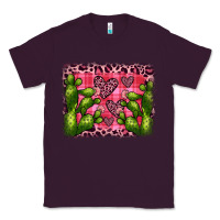 Plum valentine's day cactus background Classic Tee - JahusDesignShop