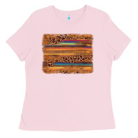 Bubblegum Pink leopard serape background Ladies Tee - AdoDesignShop