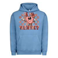 Pigment Pebble Blue Be My Valentines Urban Hoodie - CowhideDigitalArt