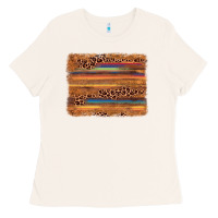 Bone leopard serape background Ladies Tee - AdoDesignShop