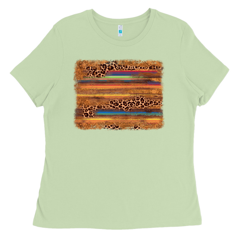 Leopard Serape Background Ladies Tee by AdoDesignShop | Teevron