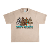 French Oak Happy Holidays Trees Urban Heavy Tee - MaliasSmallBusiness