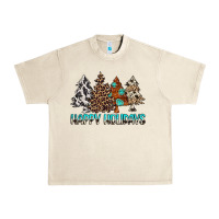 Sandshell Happy Holidays Trees Urban Heavy Tee - MaliasSmallBusiness