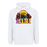 White softball mini Heavyweight Hoodie - OliviaCreatesArt