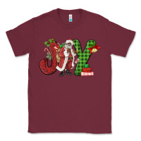 Burgundy Joy Black Santa Classic Tee - MaliasSmallBusiness