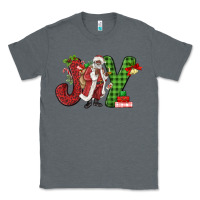 Charcoal Heather Joy Black Santa Classic Tee - MaliasSmallBusiness