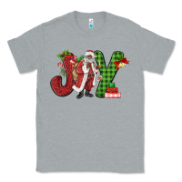 Heather Grey Joy Black Santa Classic Tee - MaliasSmallBusiness