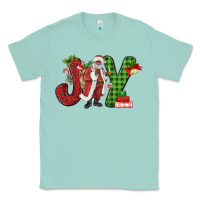 Seafoam Joy Black Santa Classic Tee - MaliasSmallBusiness