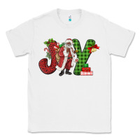 White Joy Black Santa Classic Tee - MaliasSmallBusiness