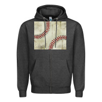Charcoal Heather dirty baseball pattern Zipper Hoodie - TumblerDesignByShophia