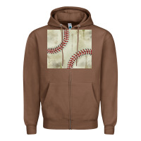 Chestnut dirty baseball pattern Zipper Hoodie - TumblerDesignByShophia