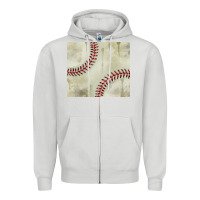 Dove Grey dirty baseball pattern Zipper Hoodie - TumblerDesignByShophia