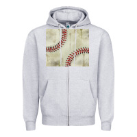 Heather Grey dirty baseball pattern Zipper Hoodie - TumblerDesignByShophia