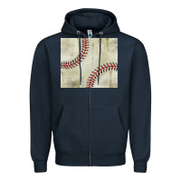 Dirty Baseball Pattern Zipper Hoodie | Teevron