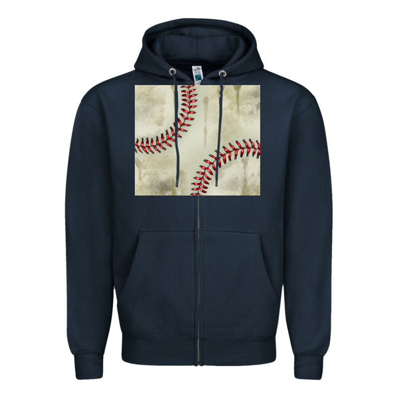 Dirty Baseball Pattern Zipper Hoodie by TumblerDesignByShophia | Teevron