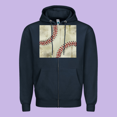 Dirty Baseball Pattern Zipper Hoodie Designed By Tumblerdesignbyshophia