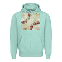 Seafoam dirty baseball pattern Zipper Hoodie - TumblerDesignByShophia
