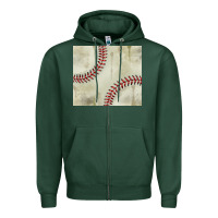 Sports Green dirty baseball pattern Zipper Hoodie - TumblerDesignByShophia