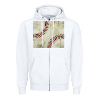 White dirty baseball pattern Zipper Hoodie - TumblerDesignByShophia