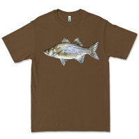 Cacao White Bass Fish Illustrations Premium Tee - LillyAllenDesigns