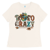 Rodeo Crazy Bucking Bronco Cowboy Ladies Tee | Teevron