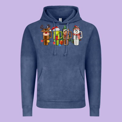 Obsessive Cup Disorder Christmas Vintage Hoodie Designed By Maliassmallbusiness