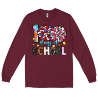 Burgundy 100 days of school Long Sleeve Tee - Artiststas