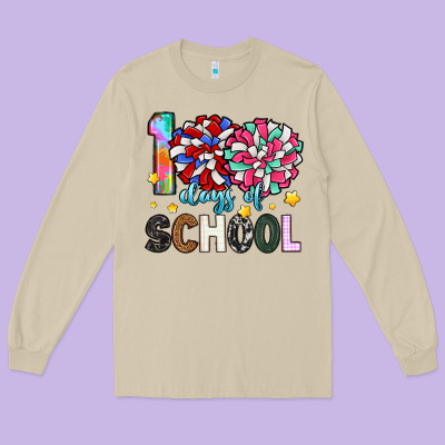 100 Days Of School Long Sleeve Tee Designed By Artiststas